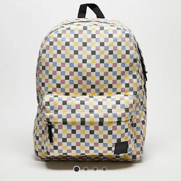 Vans Checkerboard Backpack Beige Marshmallow Multi